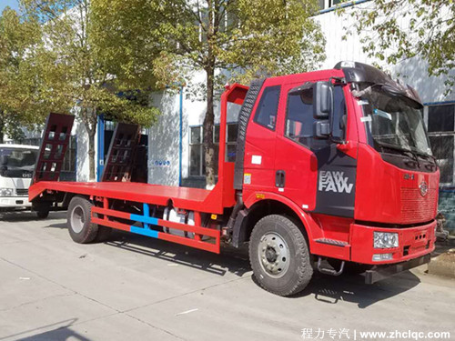 程力国五挖机拖车畅销车型推荐--拉15吨挖机平板拖车